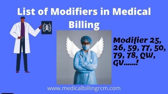 list of modifiers in medical billing